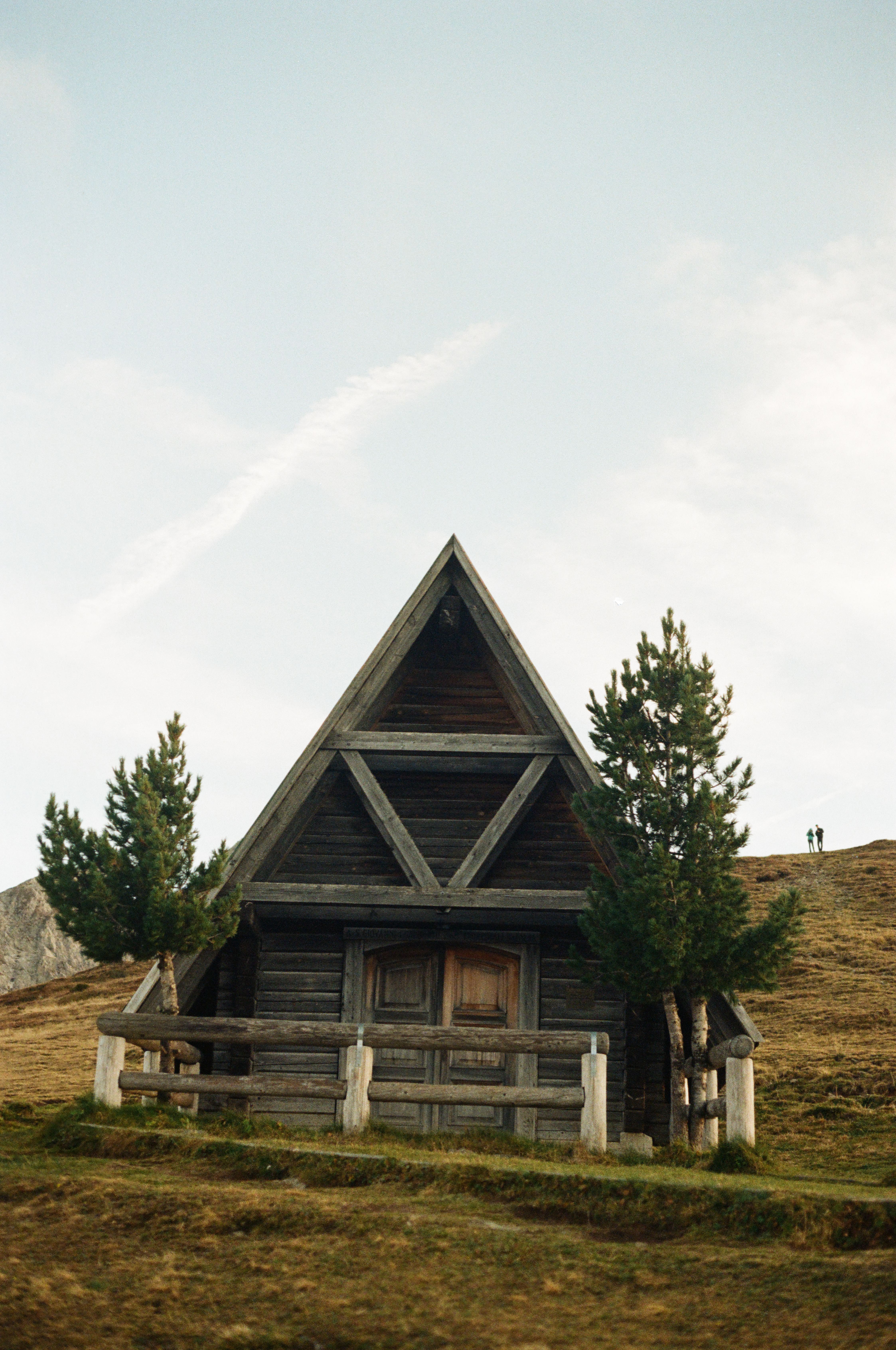 Mountain hut in the Dolomites in Italy